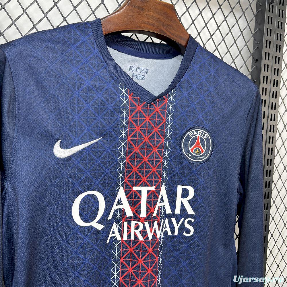 2025/26 Mens Paris Saint-Germain Home Long Sleeve Jersey