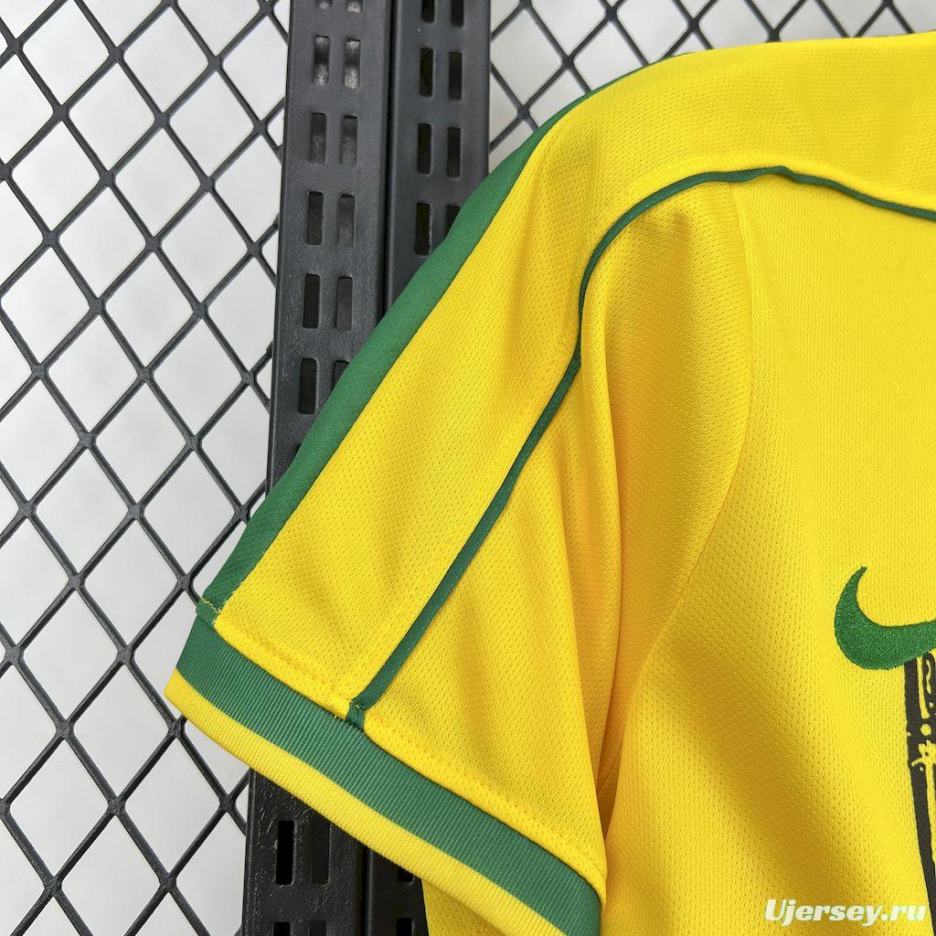 1998 Retro Brazil X Soldier Home Jersey