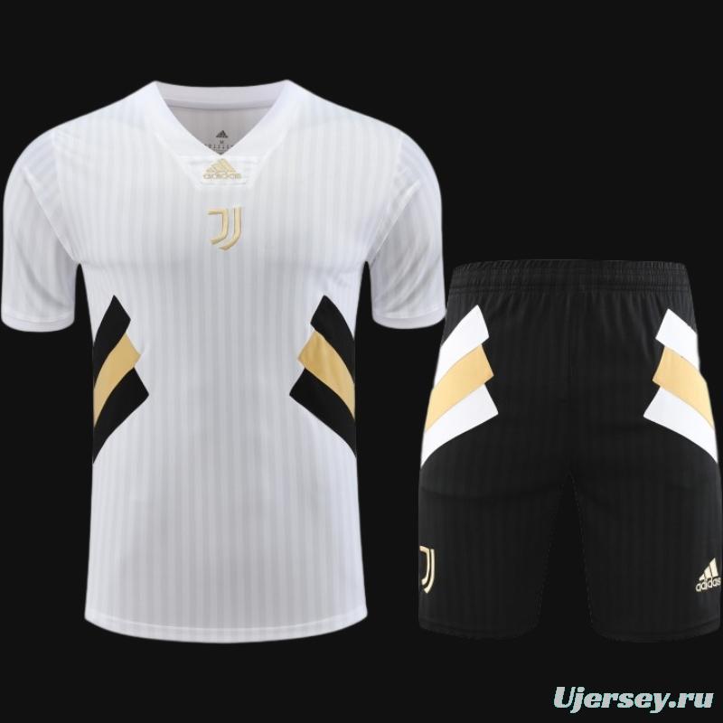 23-24 Juventus Remake Icon White Short Sleeve Jersey+Shorts