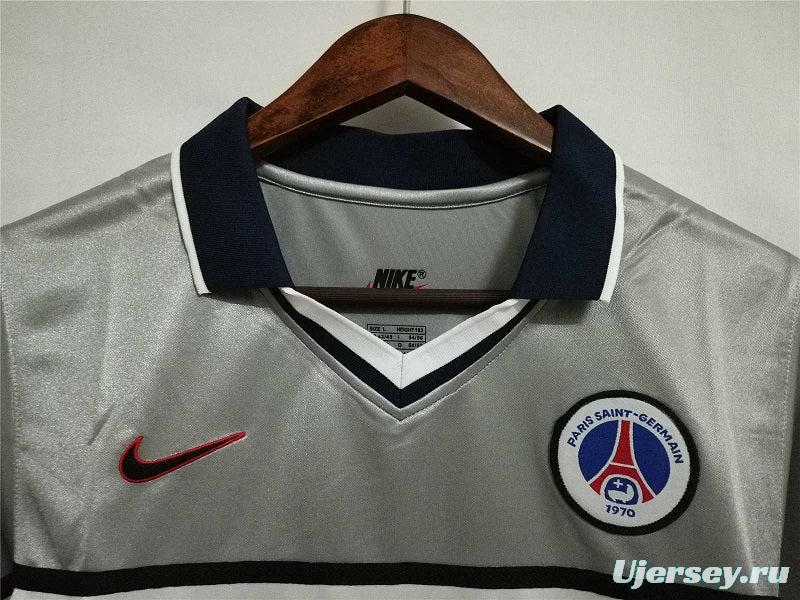 Retro 99/00 PSG Away Grey Jersey Worn By Ronaldinho