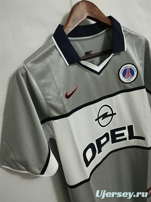 Retro 99/00 PSG Away Grey Jersey Worn By Ronaldinho