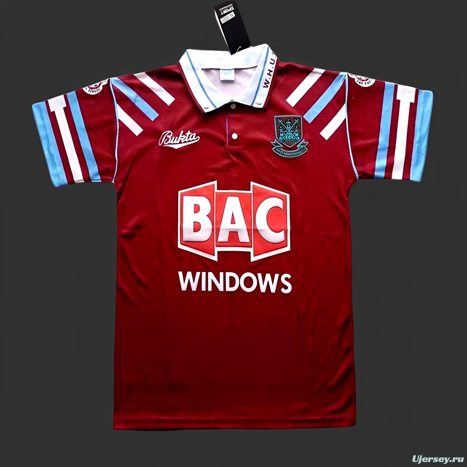 Retro 91/92 West Ham Home Jersey