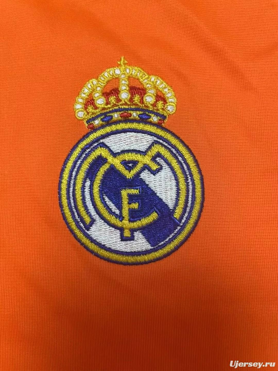 Retro 13/14 Real Madrid Third Orange Long Sleeve Jersey Worn By Ronaldo