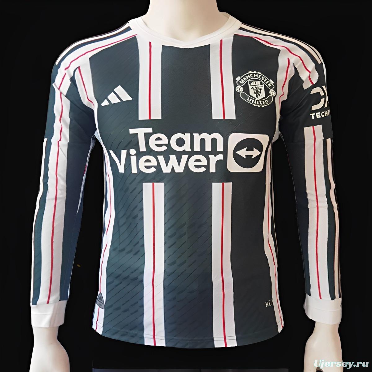 Player Version 23/24 Manchester United Away Long Sleeve Jersey