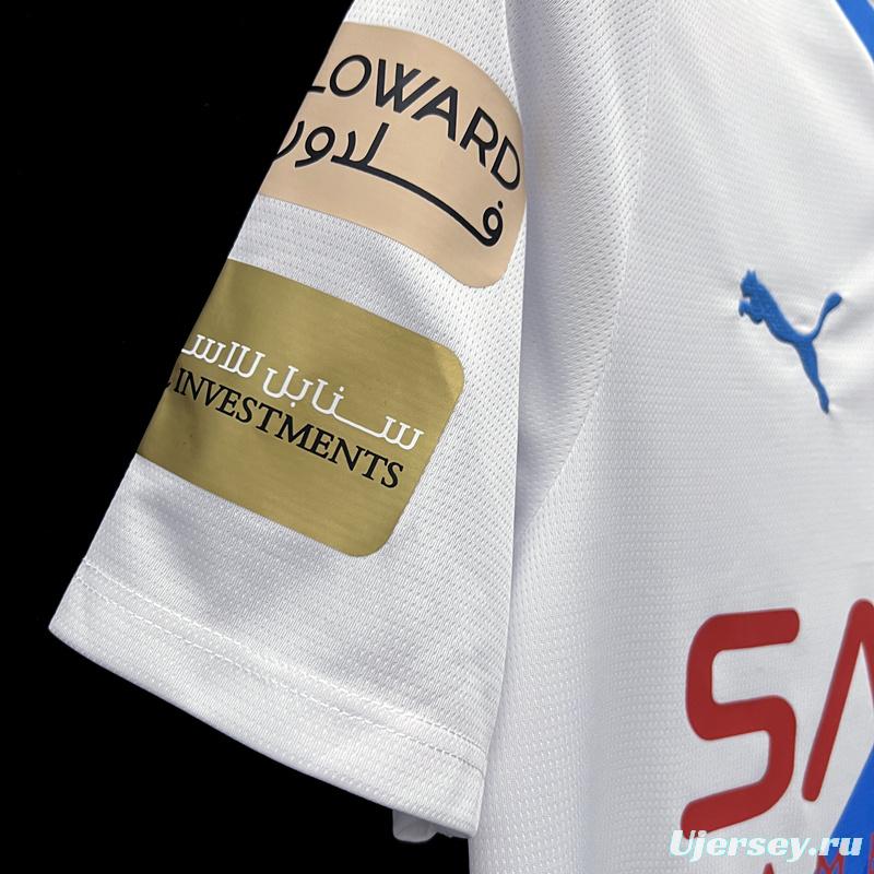 23/24 Al Hilal Saudi Away White NEYMAR JR #10 Jersey