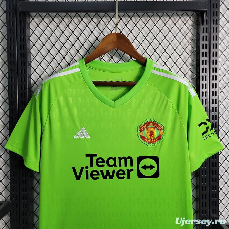 23/24 Manchester Untied Green Goalkeeper Jersey