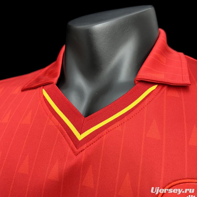 Retro 1988-91 Spain Home  Jersey