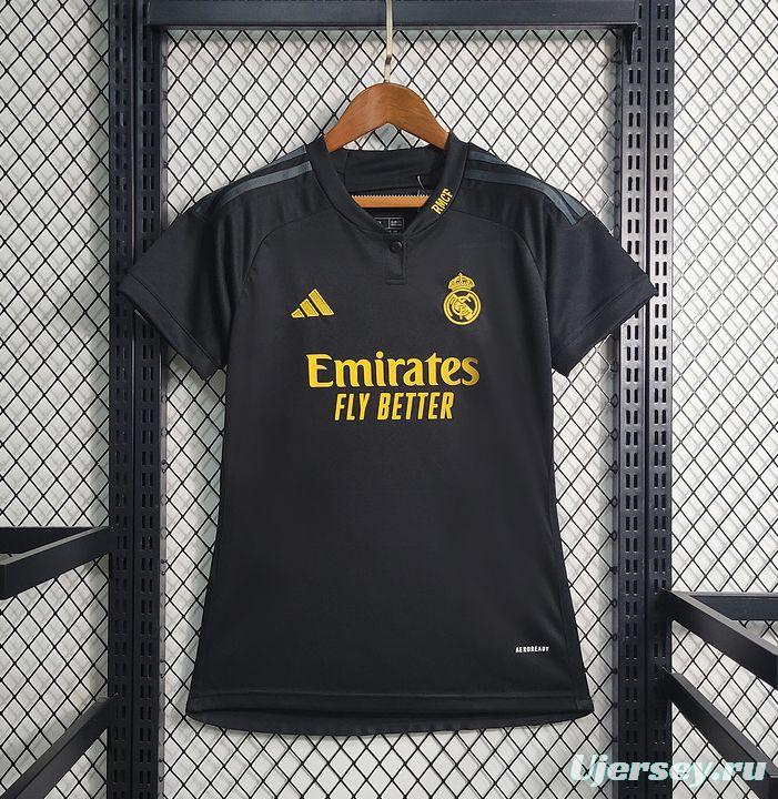 23/24 Women Real Madrid Third Black Jersey