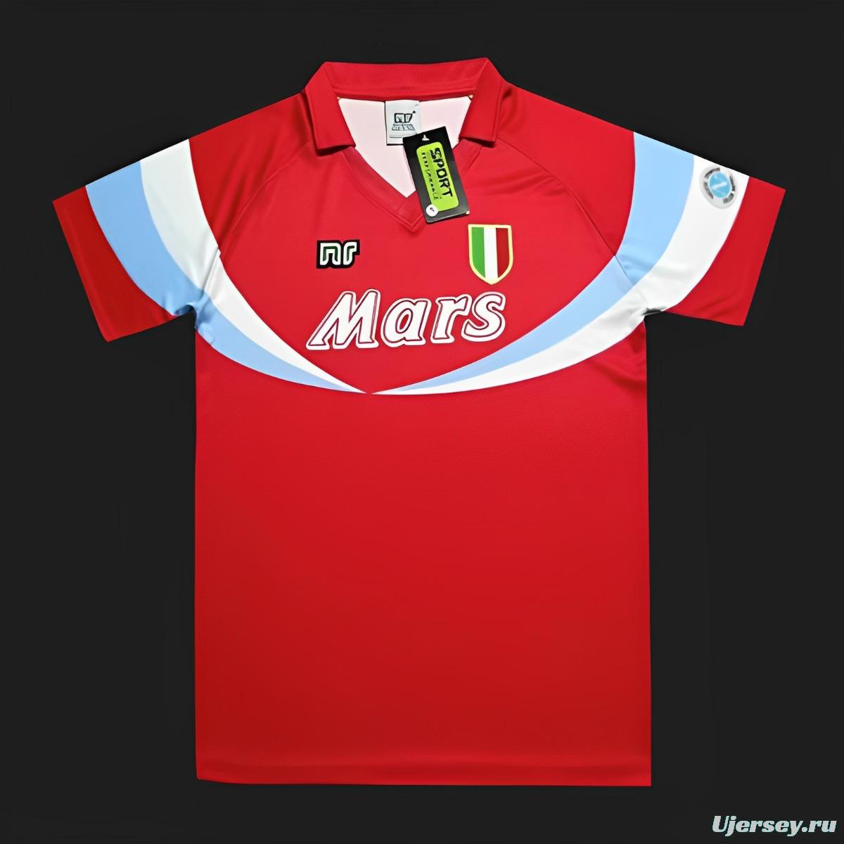 Retro 90/91 Napoli Third Red Jersey