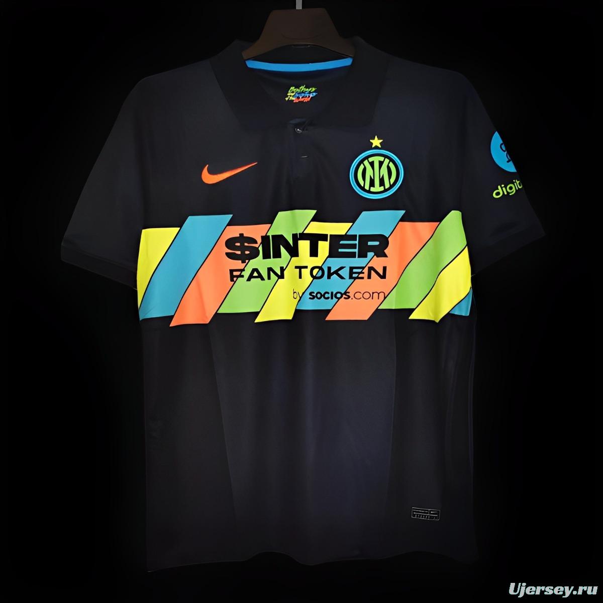 Retro 21/22 Inter Milan Third Black Jersey