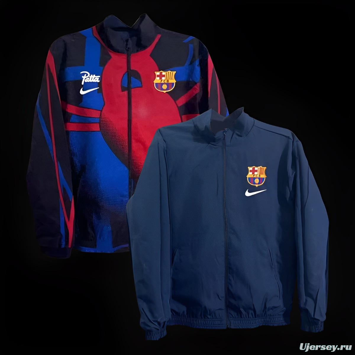 23/24 Barcelona Patta Special Edition Pre-Match Reversible Full Zipper Jacket