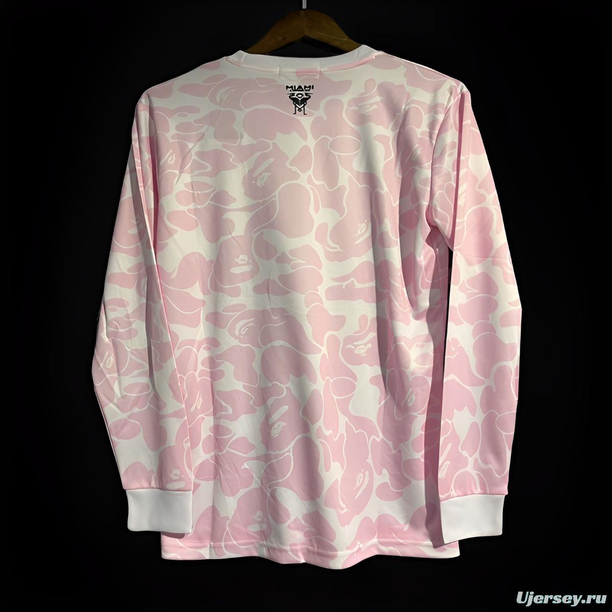 23/24 Inter Miami XBape Pink Special Long Sleeve Jersey