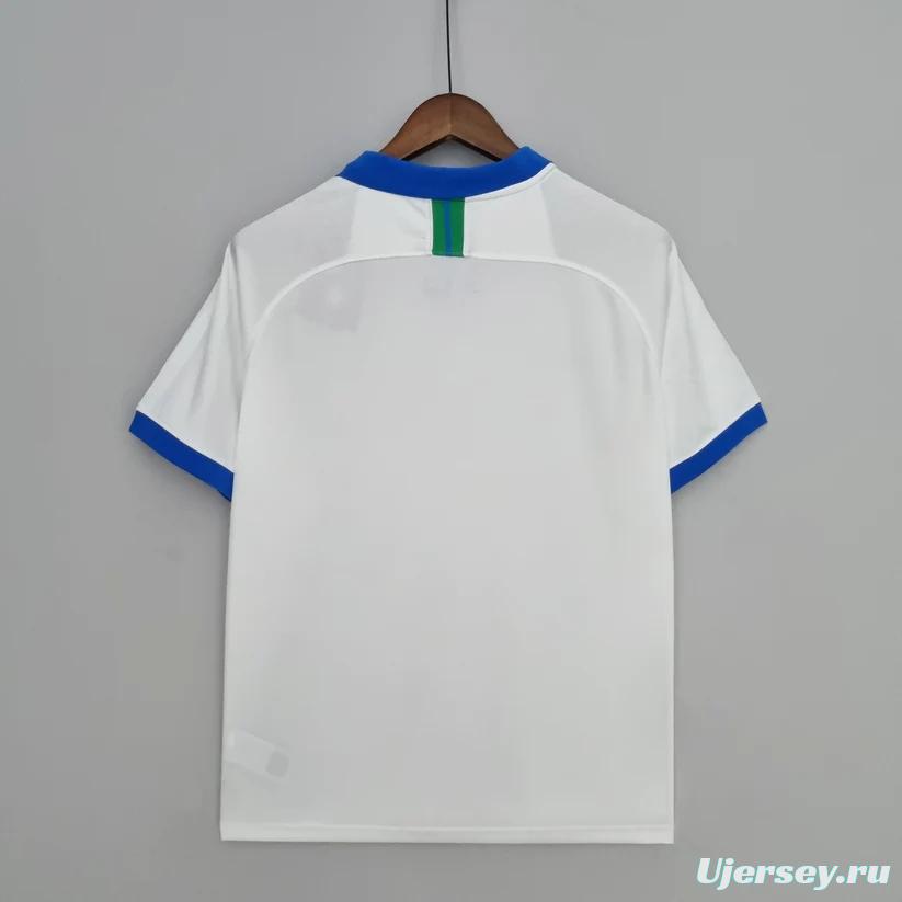 Retro 2019 Brazil Away White Jersey