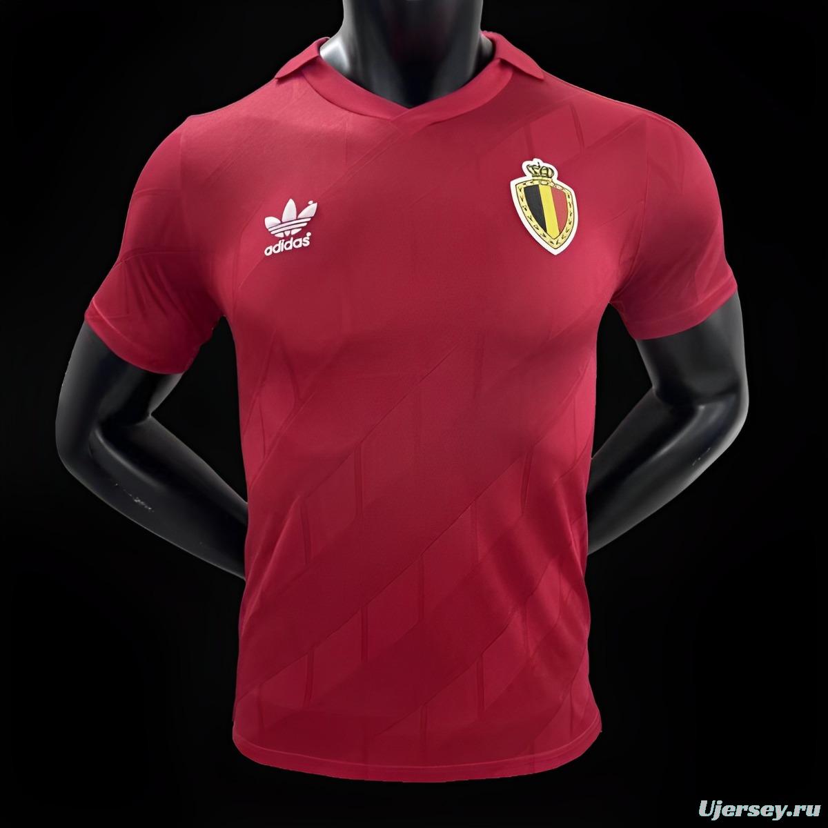 Player Version 1986 Retro Belgium Home Jersey