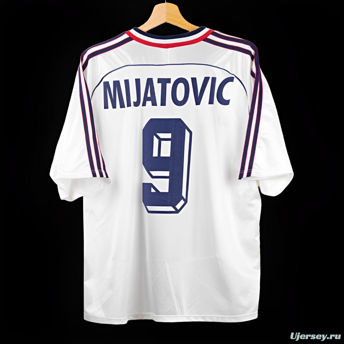 Retro 1999 Yugoslavia Away White Jersey