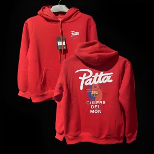 23/24 Barcelona x Patta Red Hoodie