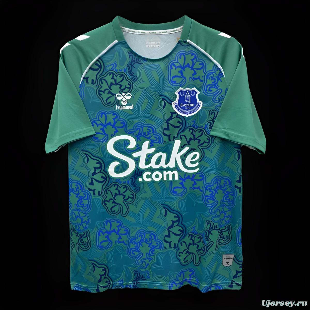 24/25 Everton Hummel Limited Edition Pre-Match Shamrock Green Special Jersey