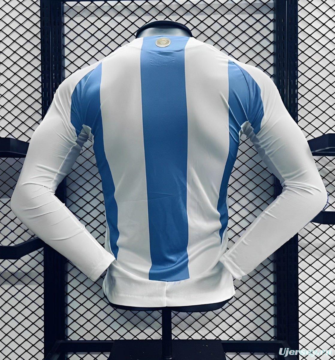 Player Version 2024 Argentina Long Sleeve Home Jersey