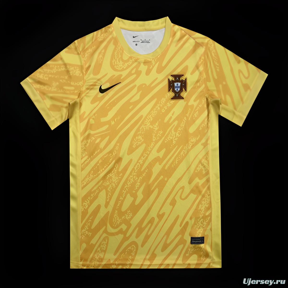 2024 Portugal Yellow Goalkeeper Jersey