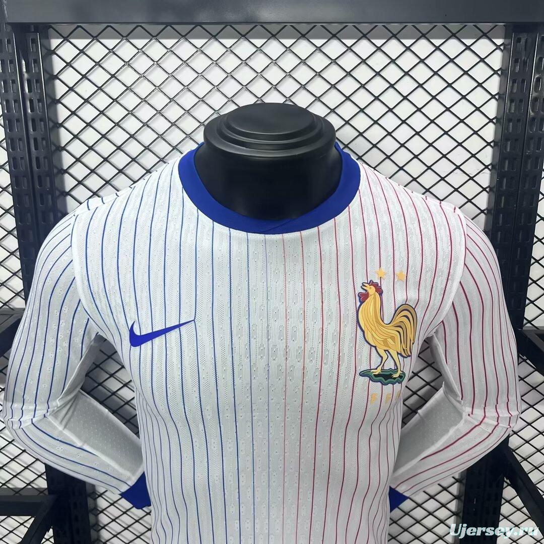 Player Version 2024 France Away Long Sleeve Jersey