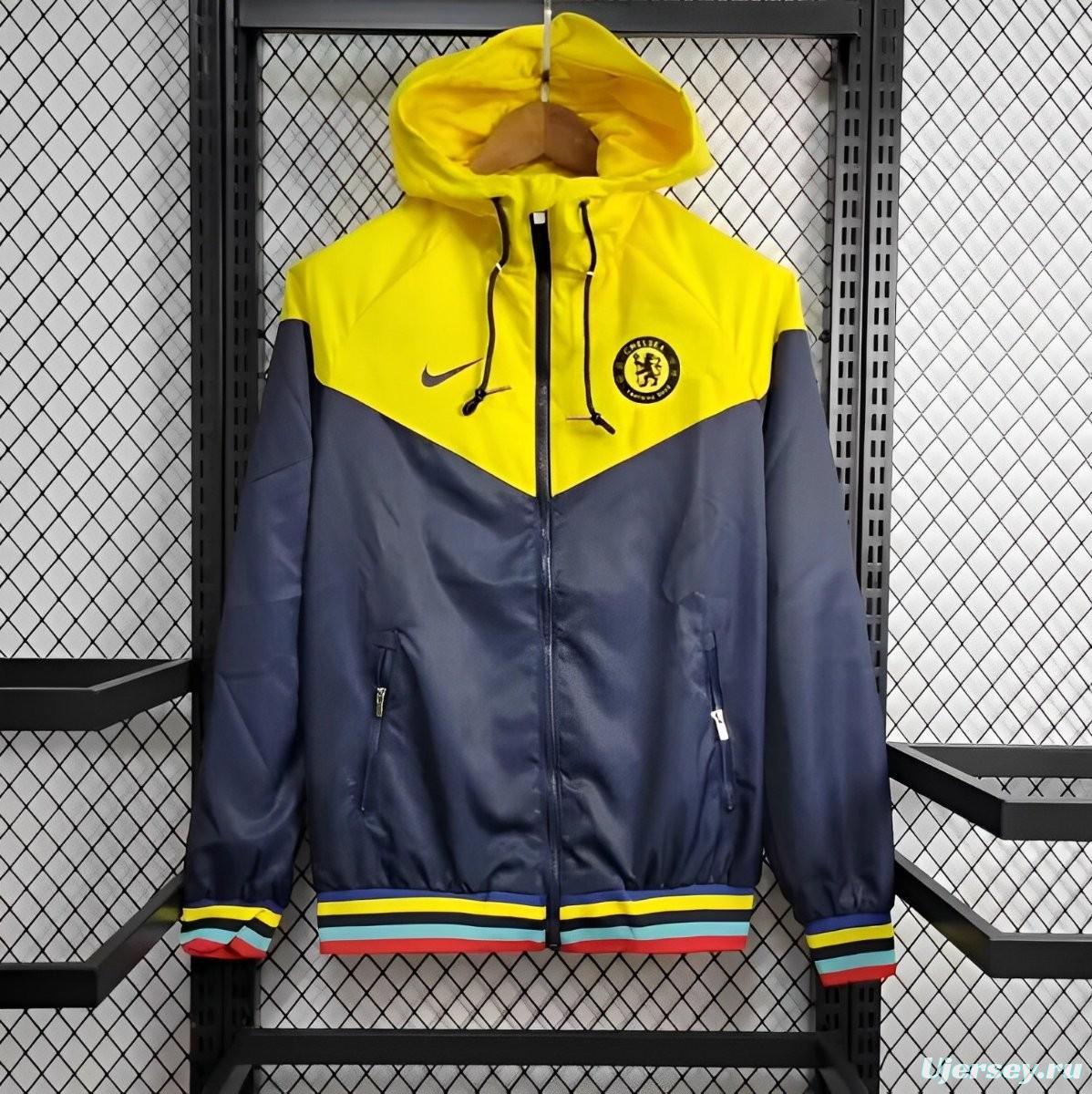 24/25 Chelsea  Navy/Yellow Windbreaker