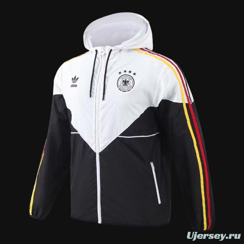 2024 Germany White/Black Windbreaker