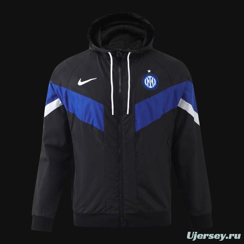 23/24 Inter Milan Black Windbreaker