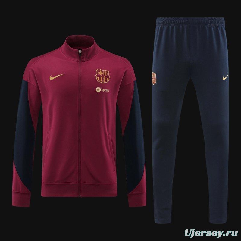 24/25 Barcelona Wine Full Zipper Jacket +Long Pants