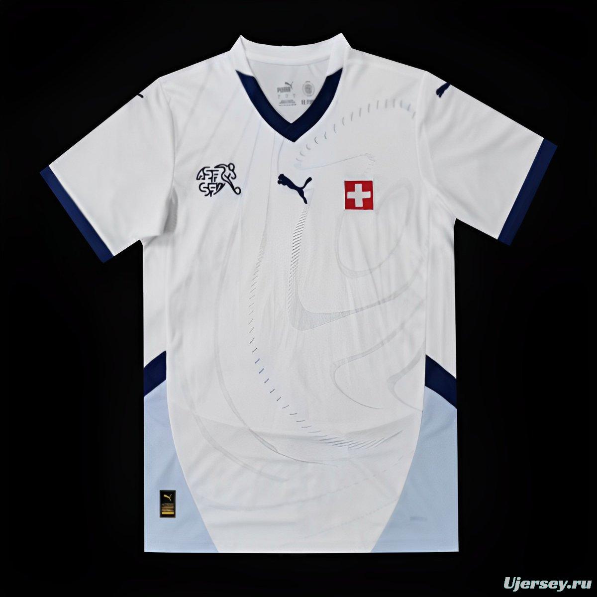 2024 Switzerland Away White Jersey