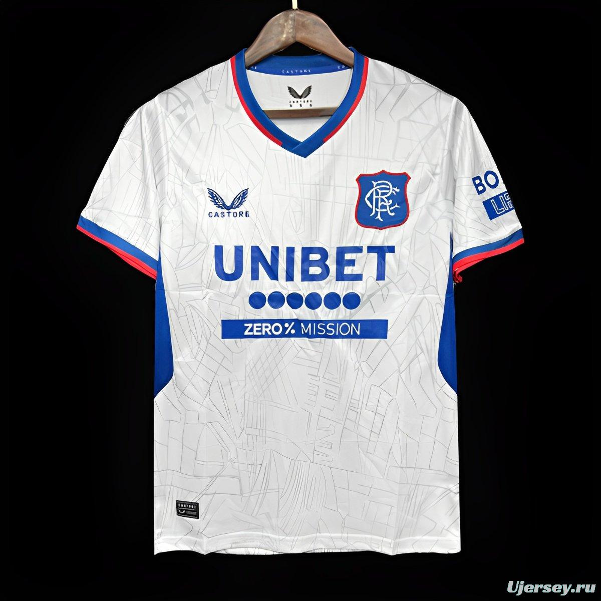 24/25 Glasgow Rangers Away White Jersey