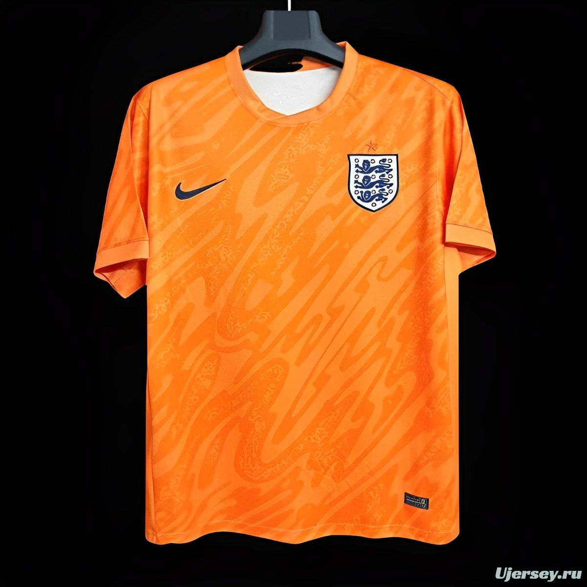2024 England Orange Goalkeeper Jersey