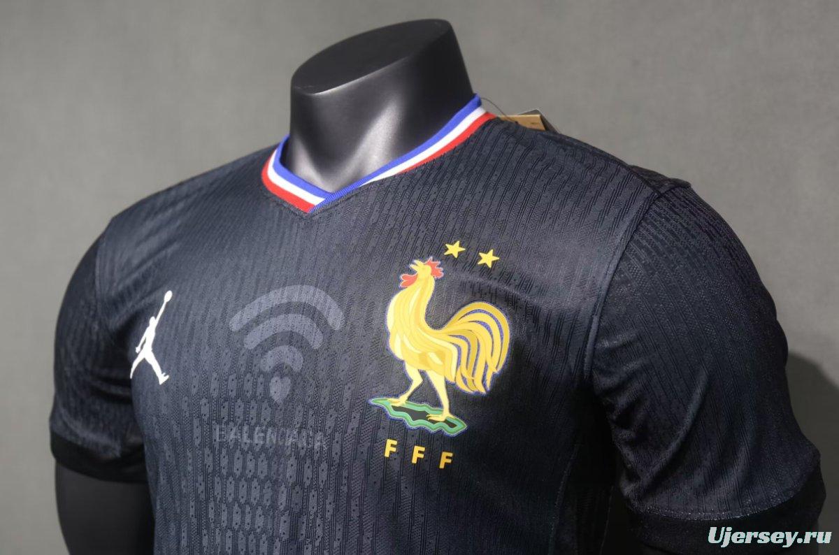 Player Version 2024 France x Balenciaga Navy Special Jersey