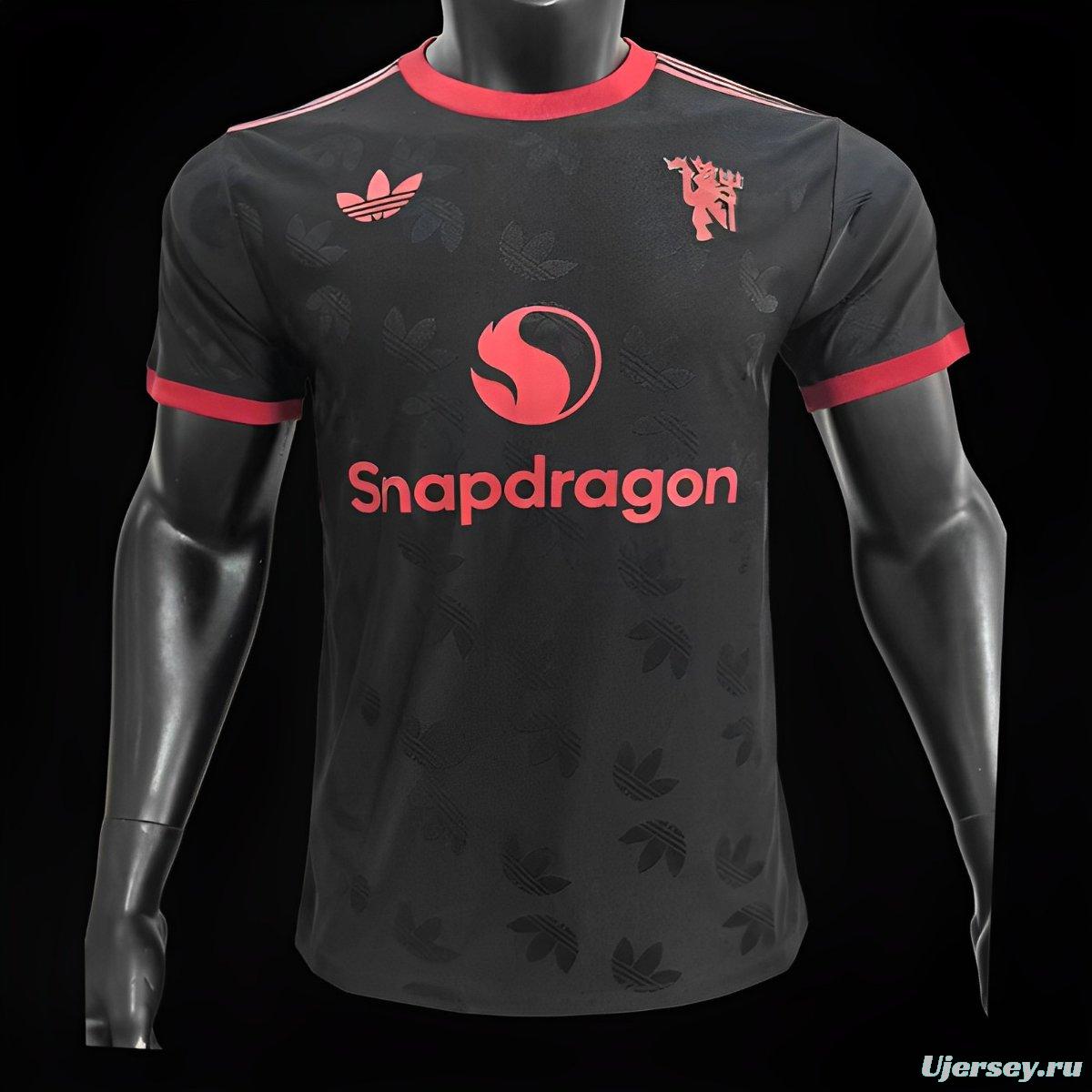 Player Version 24/25 Manchester United x Adidas Original Black Jersey