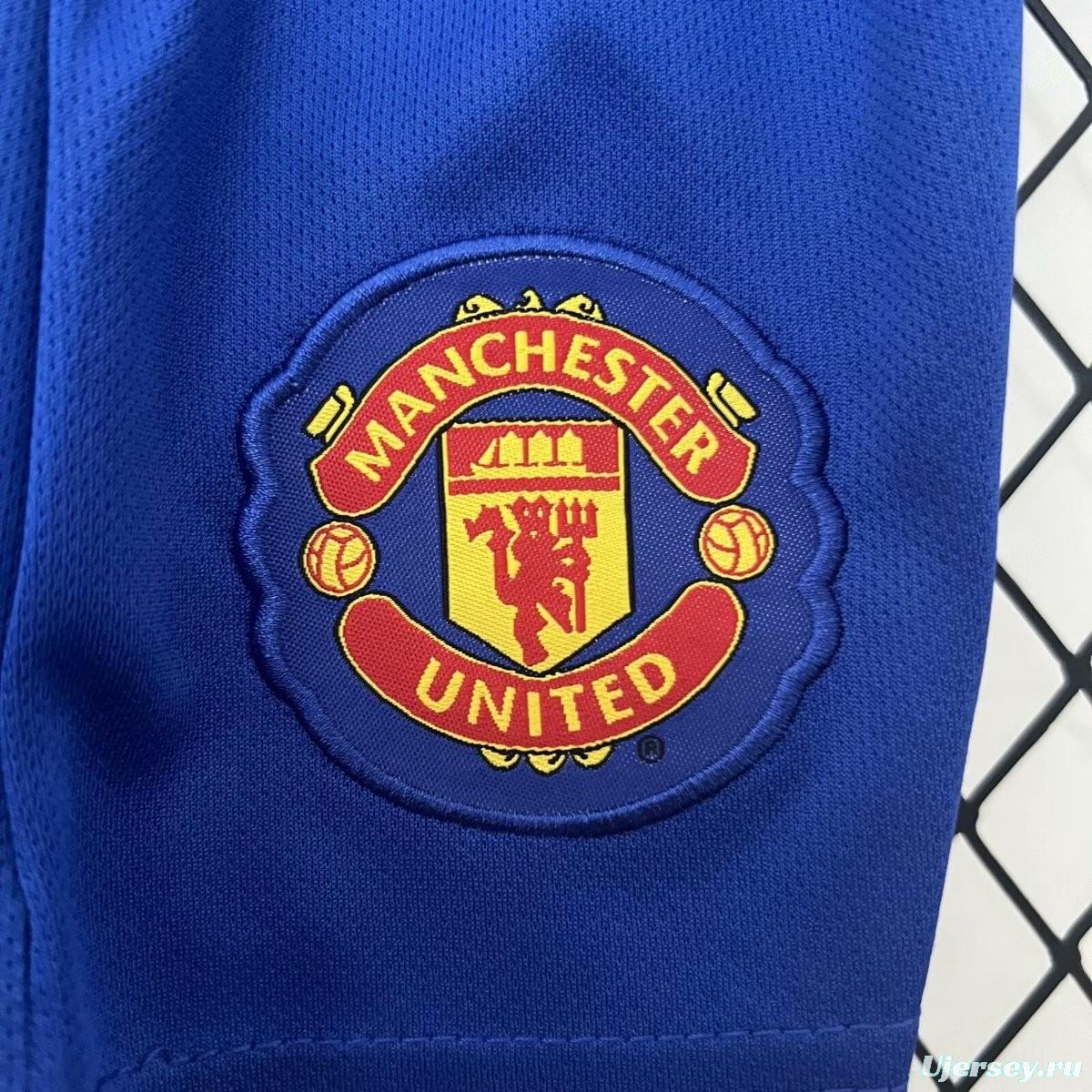 Retro 24/25 Kids Manchester United Third Blue Jersey