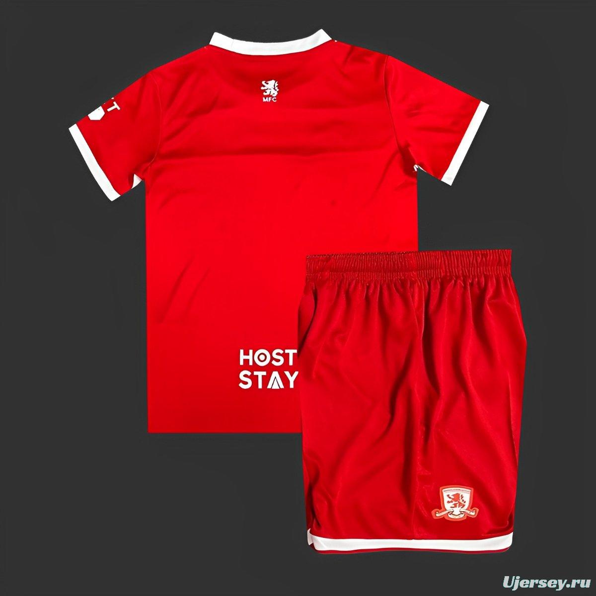 24/25 Kids Middlesbrough Home Jersey