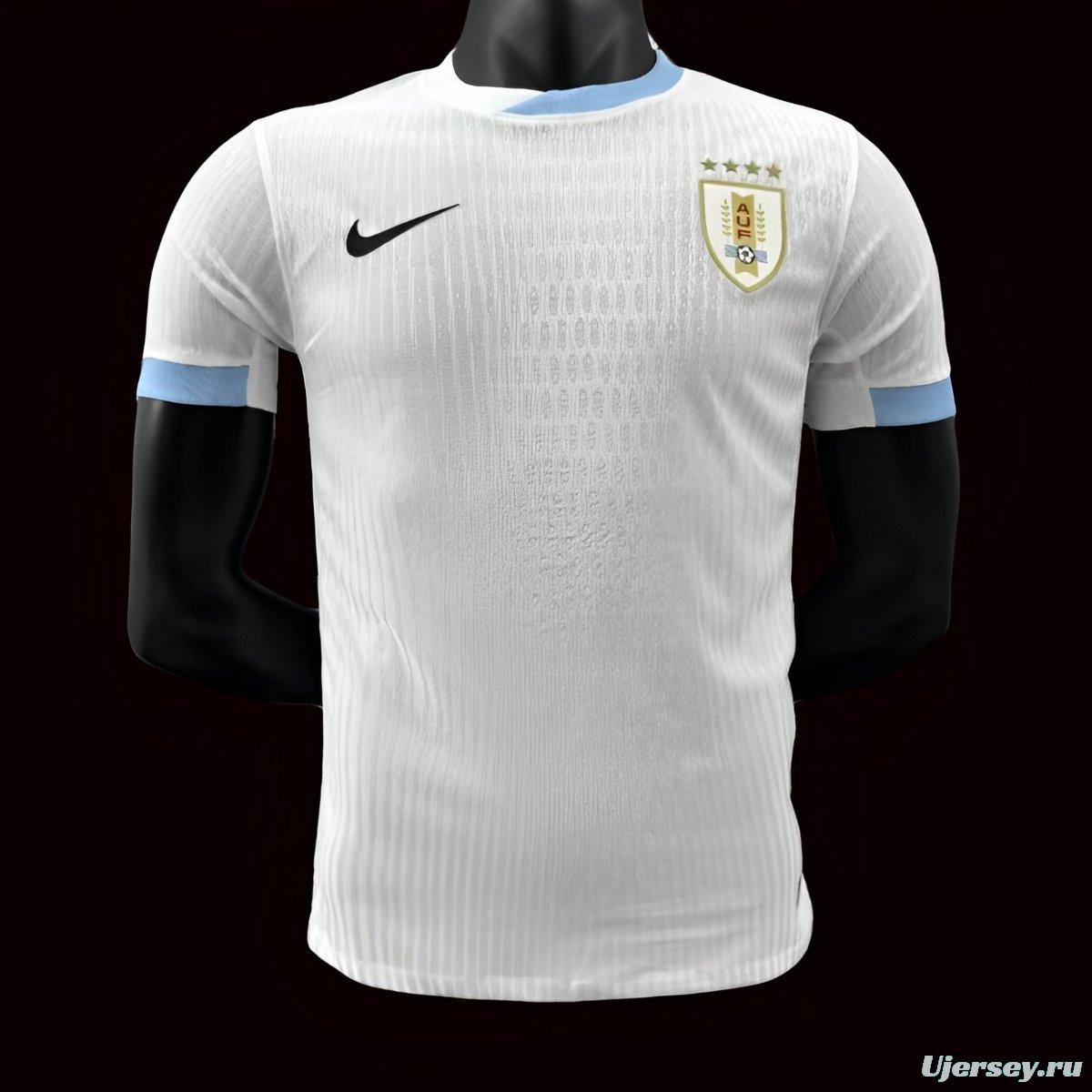 Player Version 2024 Uruguay Away White Jersey