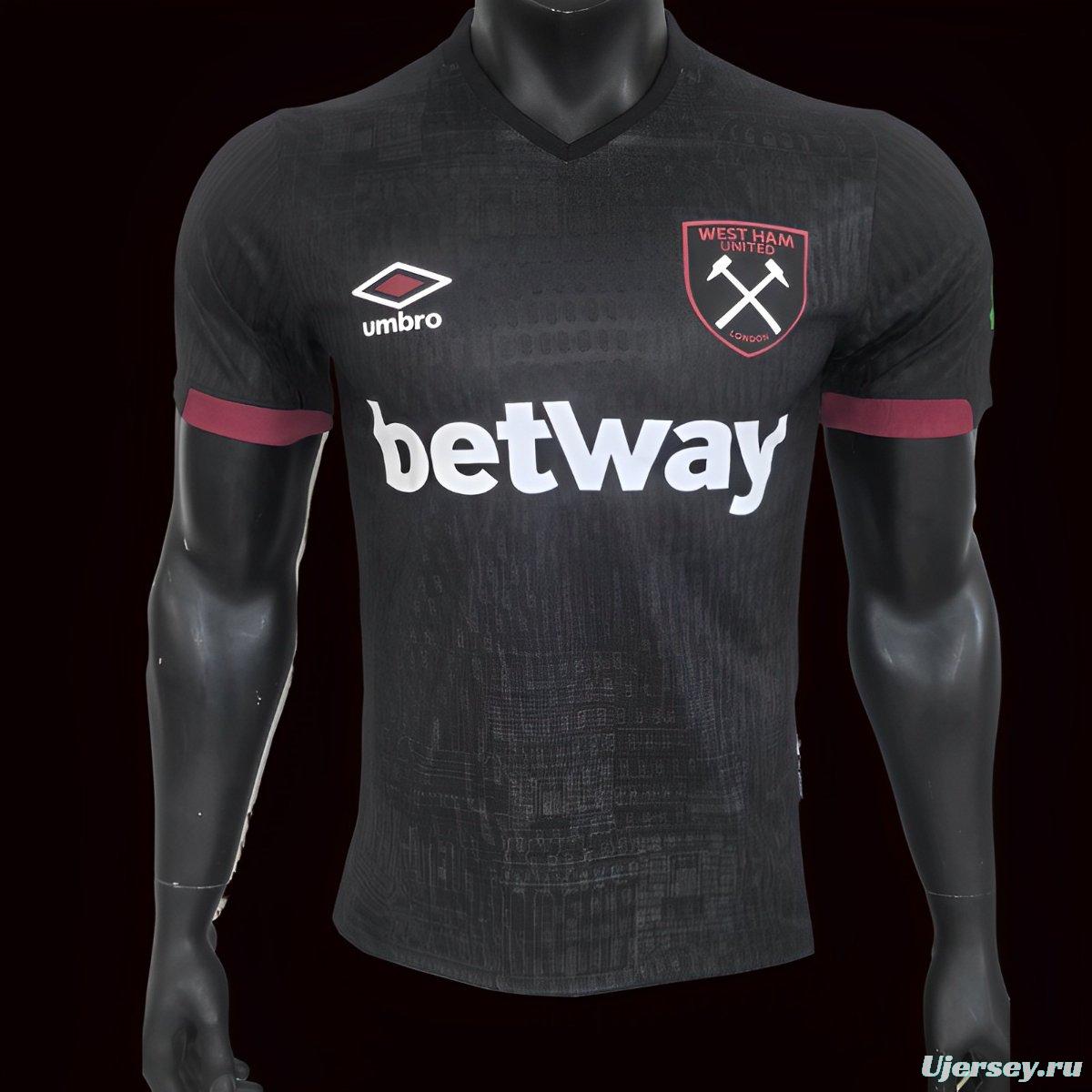 Player Version 24/25 West Ham United Away Black Jersey