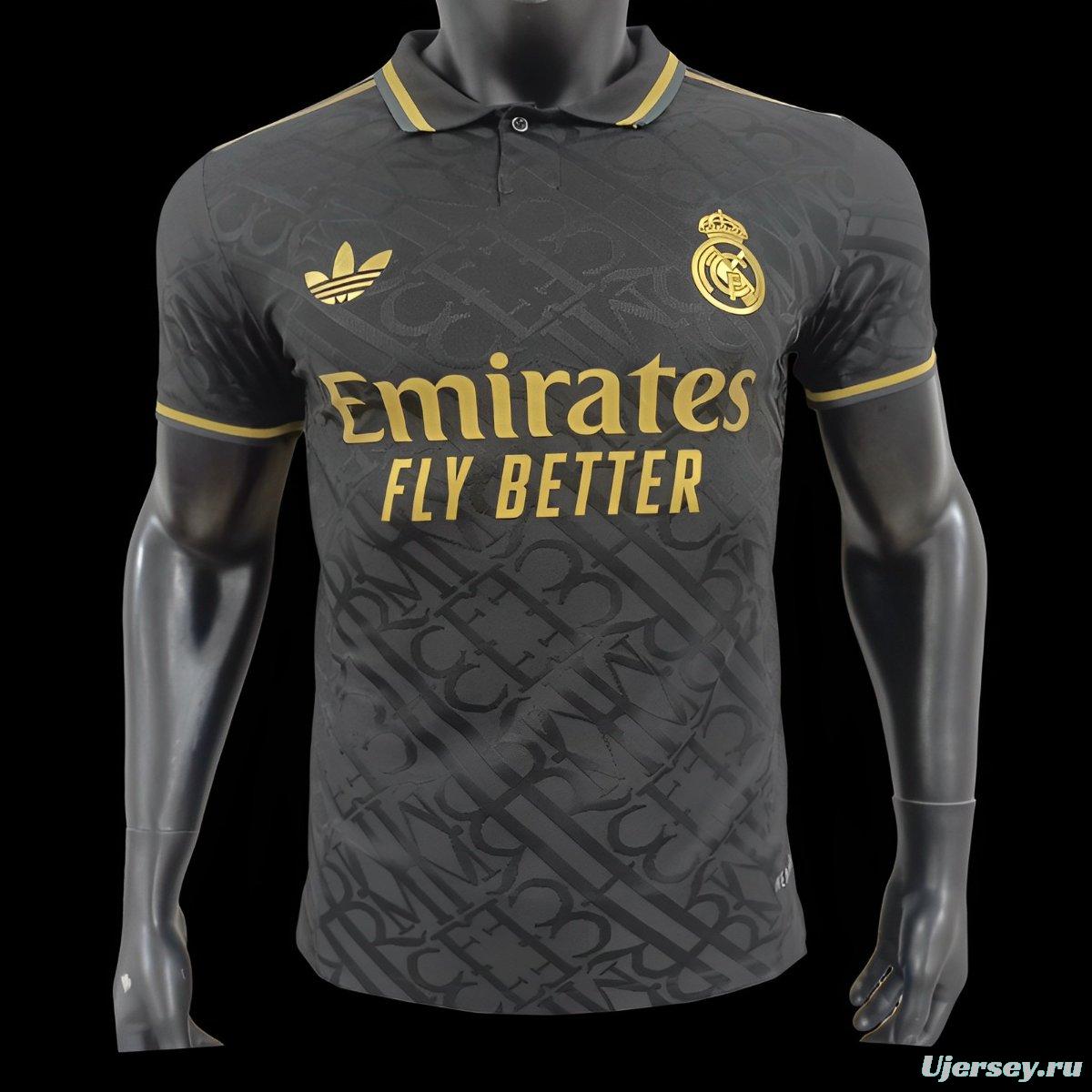 Player Version 24/25 Real Madrid Black Special Pre-Match Jersey