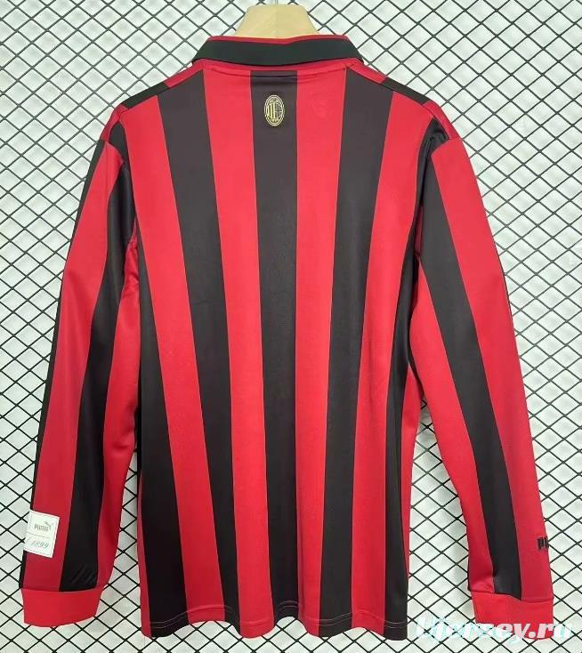 Limited Version 24/25 AC Milan Home 125Th Anniversary Long Sleeve Jersey