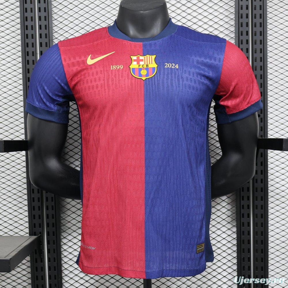 Player Version 24/25 Barcelona Home 125Th Anniversary 1899-2024 Printing Jersey