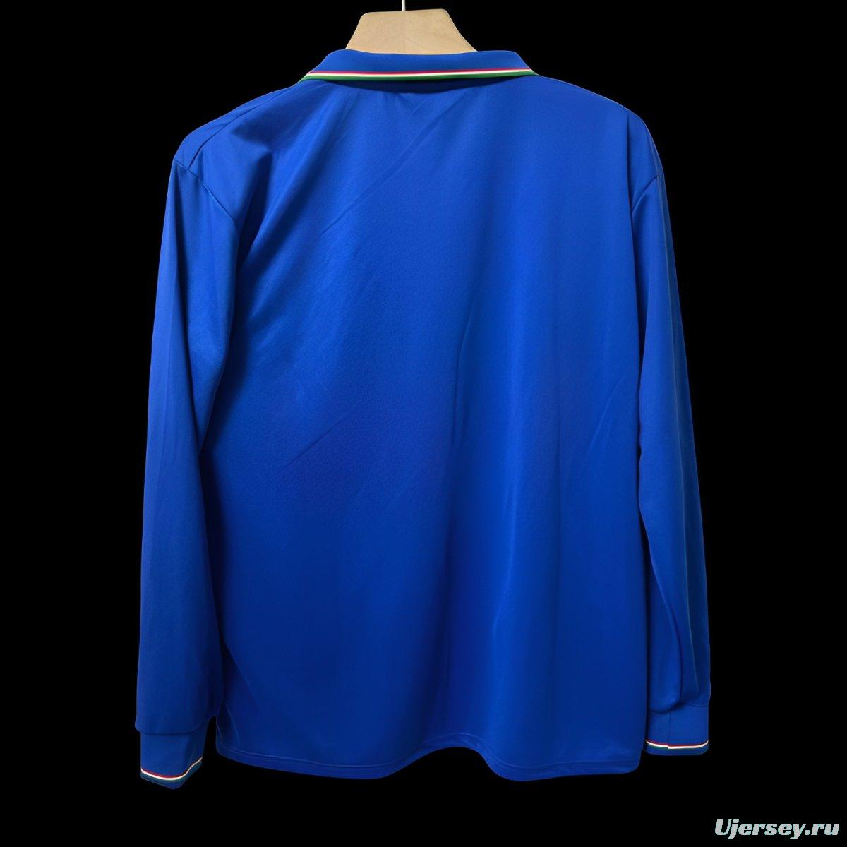 Retro 1982 Italy Home Long Sleeve Jersey