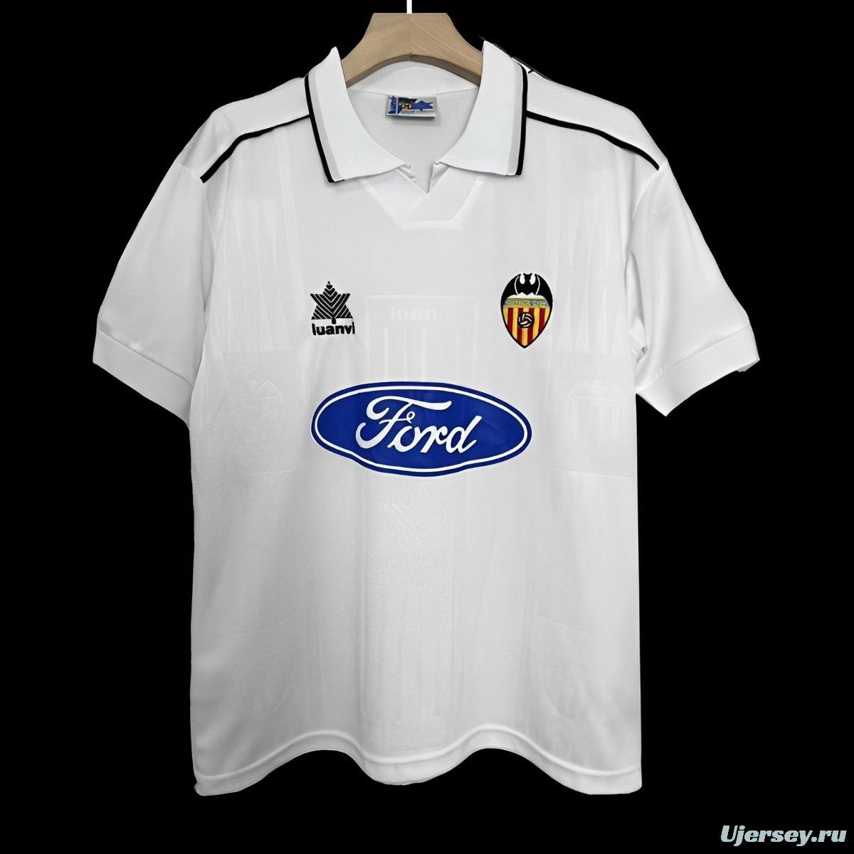 Retro 96/97 Valencia Away White Jersey