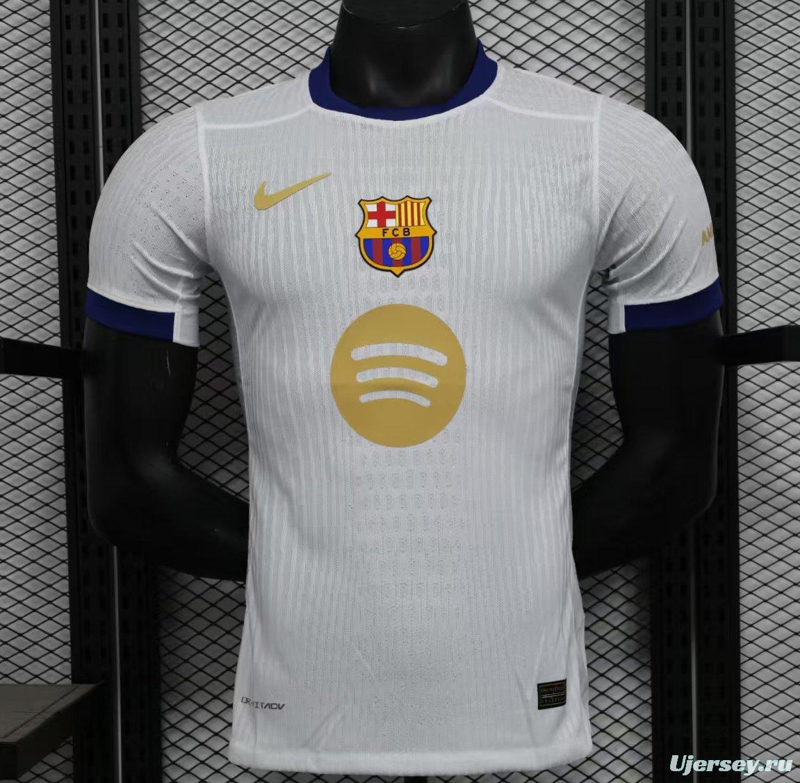 Player Version 24/25 Barcelona 125Th White Special Jersey