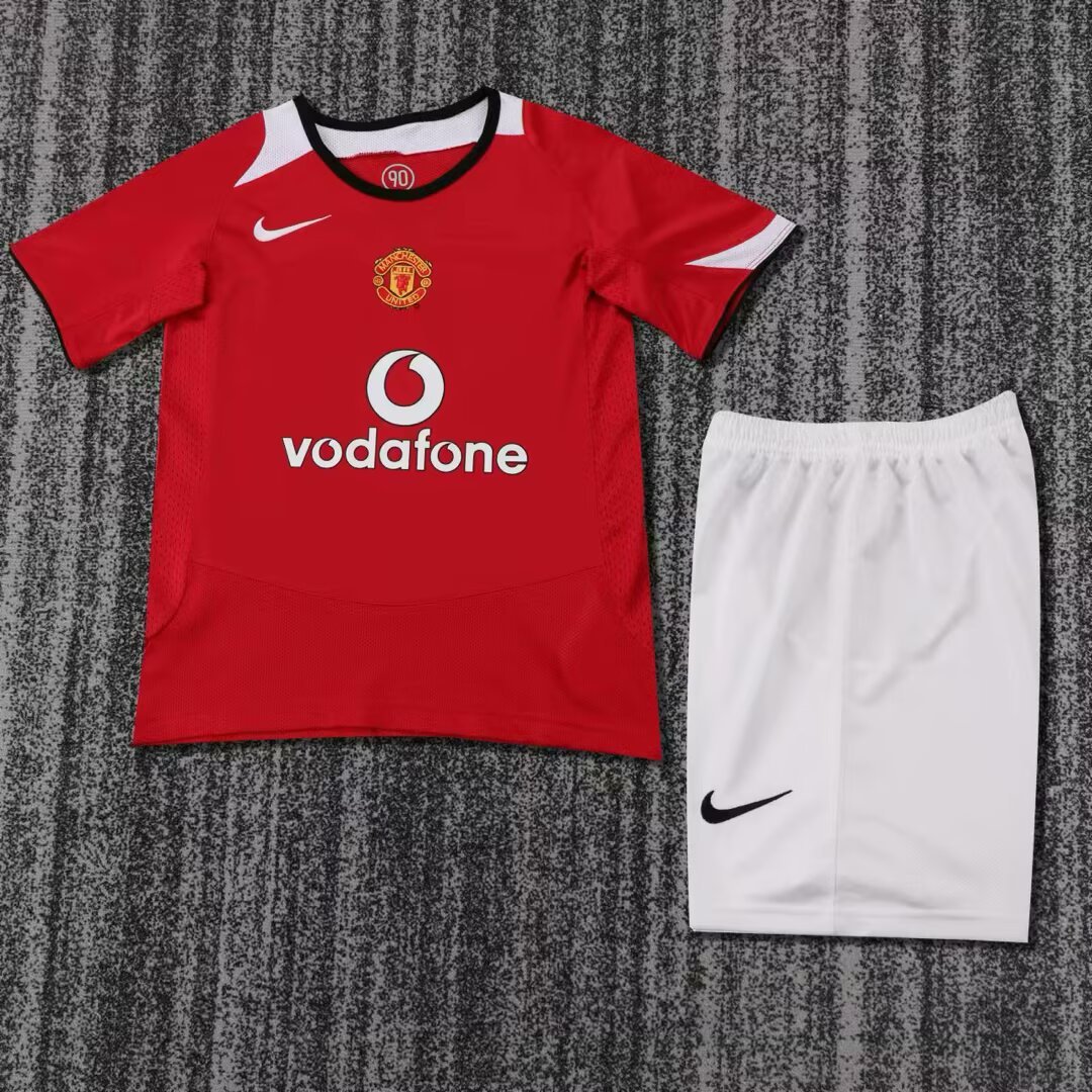 Retro Kids 04/06 Manchester United Home Jersey