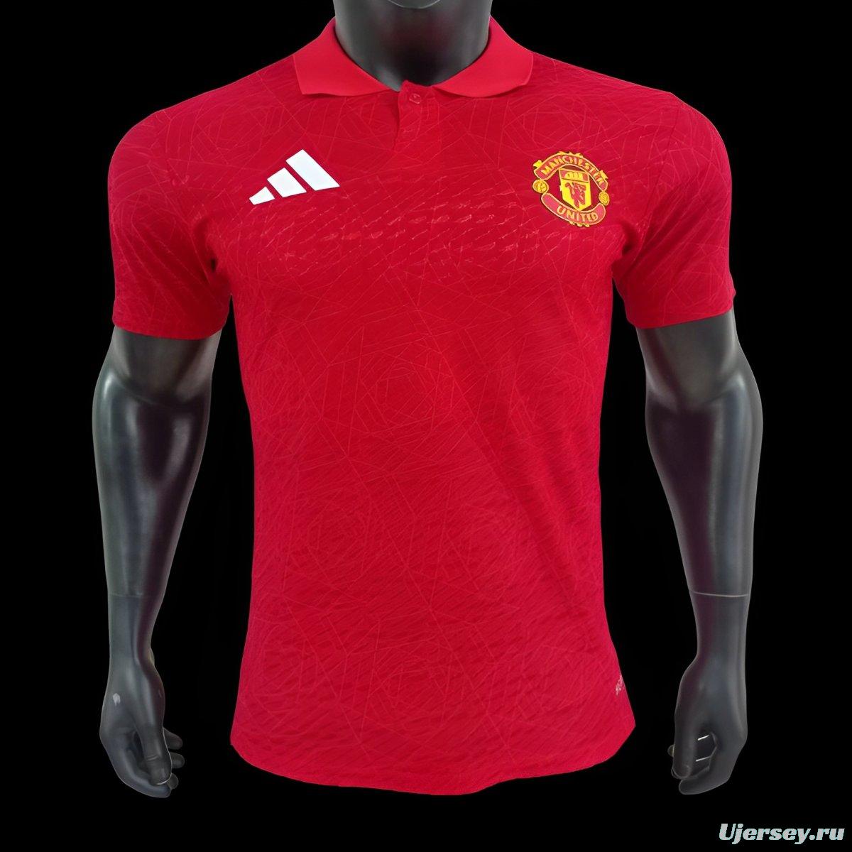 Player Version 24/25 Manchester United Red Polo Jersey