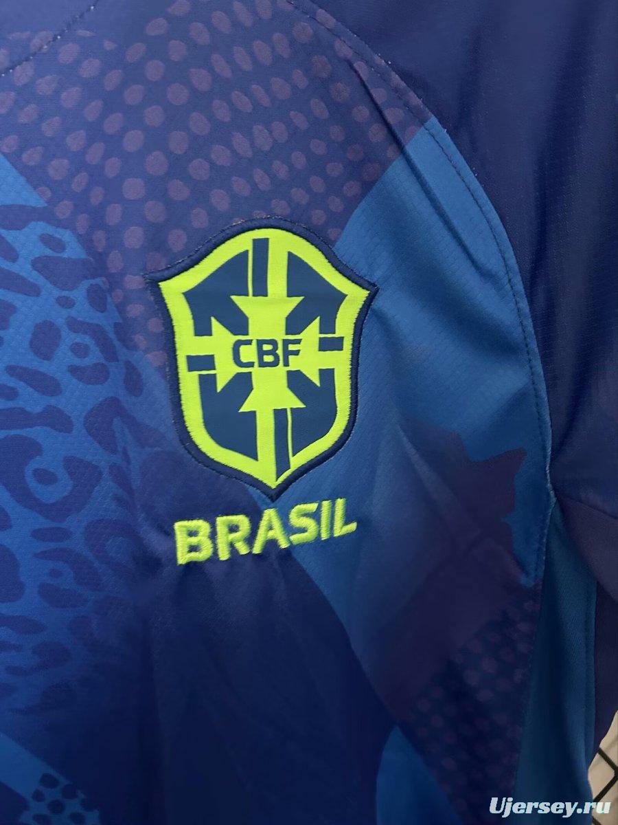 2025 Brazil Away Blue Jersey