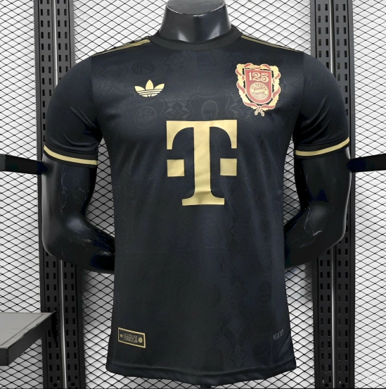 2024/25 Player Version Bayern Munich 125 Anniversary Black Jersey
