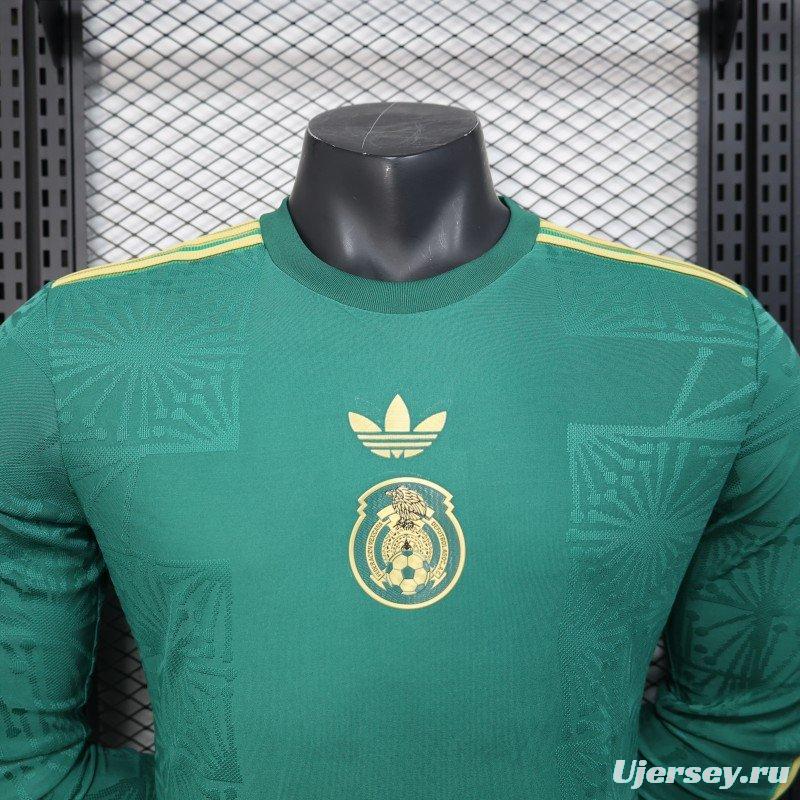 Player Version 2025 Mexico Gold Cup Green Long Sleeve Special Jersey