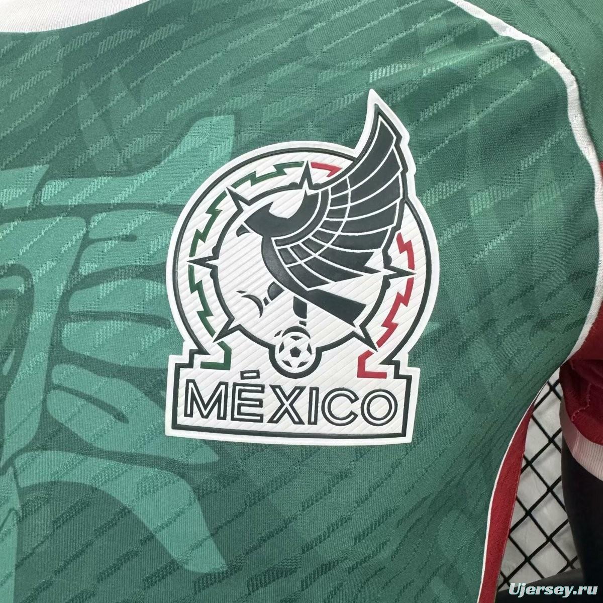 Player Version 2025 Mexico Green Dragon Pattern Pre-Match Jersey