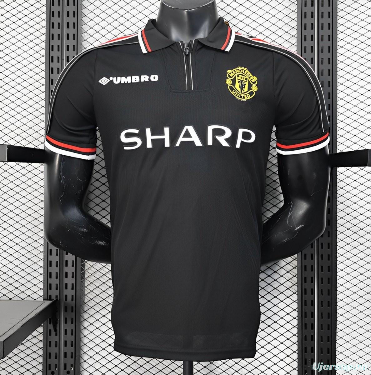 Player Version 98/99 Manchester United Third Black Jersey